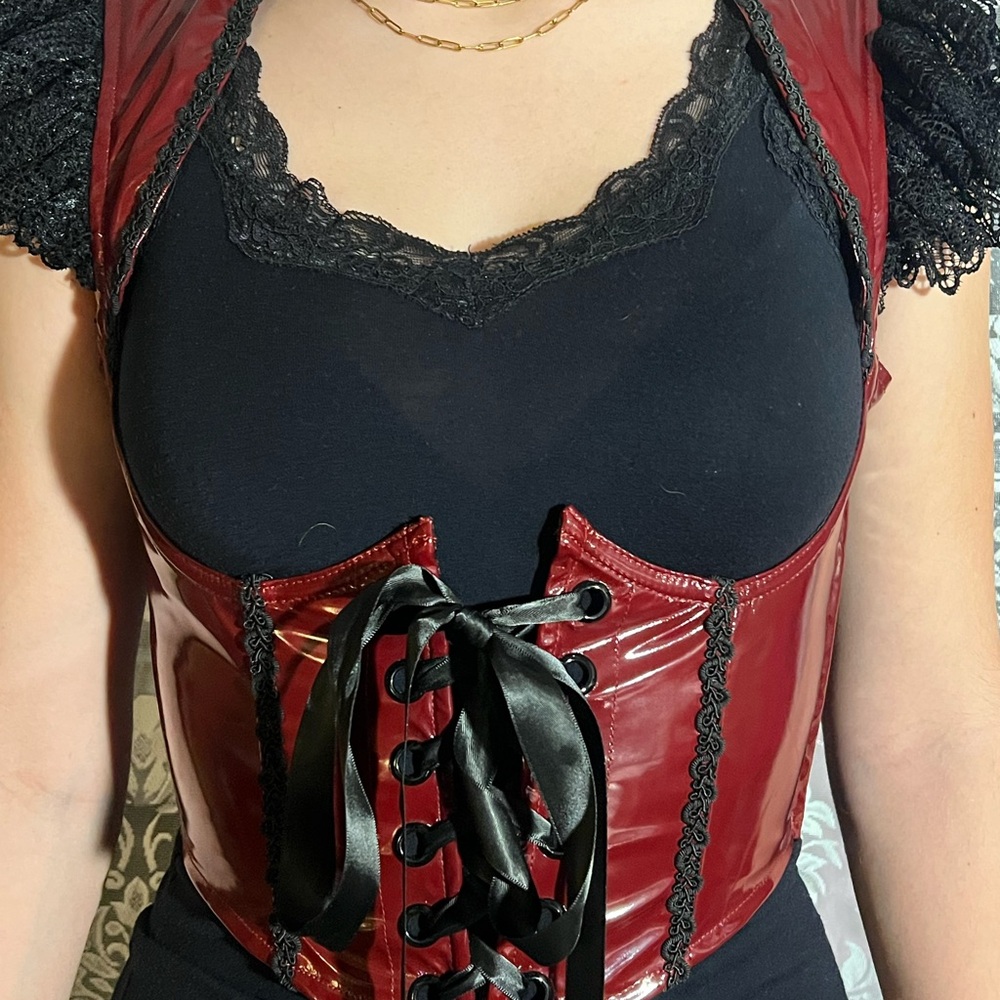 Lip Service Bloodlust Red and Black Corset NEW WITH TAGS